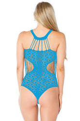 Halter Hosiery Teddy W/ Shredding - GL35085 by Glitter